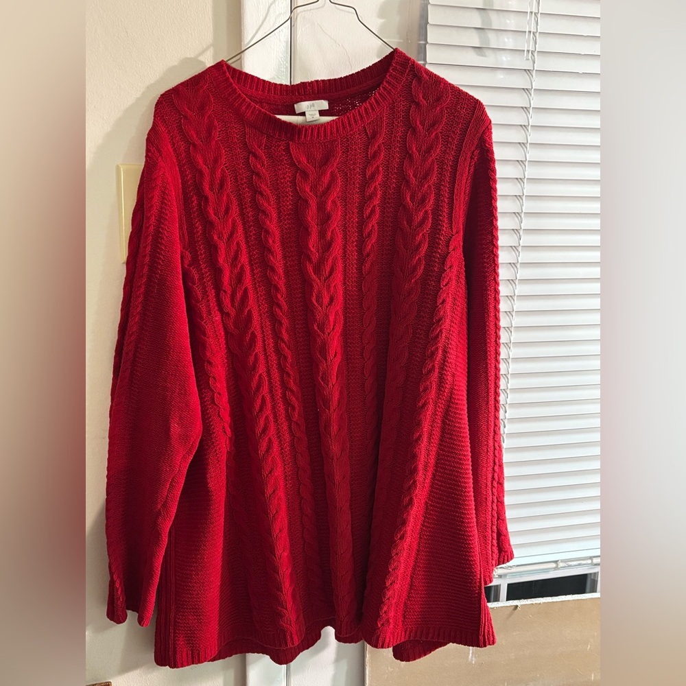 J Jill M Red Sweater.